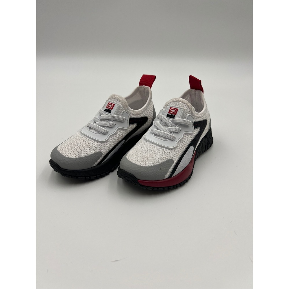 Ecko Unltd Toddler Size 6 White Gray Red Mesh Athletic Sneakers Streetwear